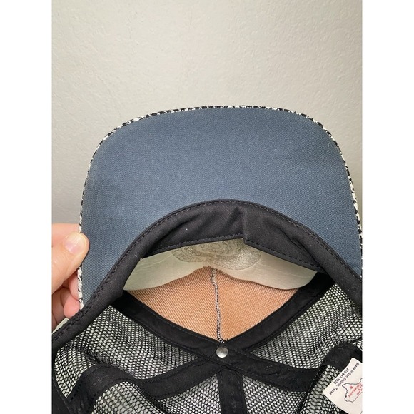 Vintage Trucker Hat Checkered Black White Texas Polygraph Investigator Snap Back - Picture 6 of 10